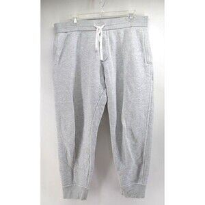 Vince‎ Joggers Mens Gray Cropped Drawstring Cotton Sweatpants 35x27